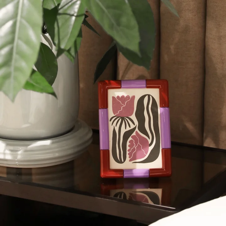 &klevering - Rift Bilderrahmen, 13 x 18 cm, burgund / lila