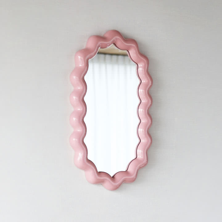 &klevering - Zigzag Spiegel, 31,5 x 52,5 cm, blush