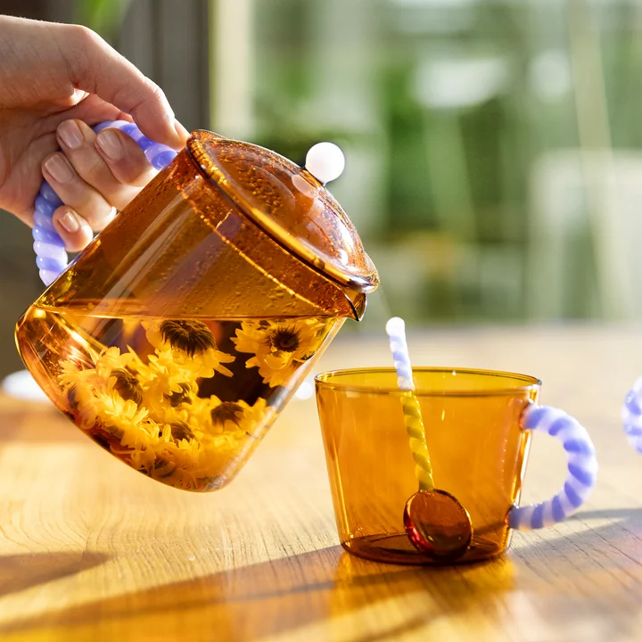 &klevering - Duet Teekanne 1 l und Tasse, amber