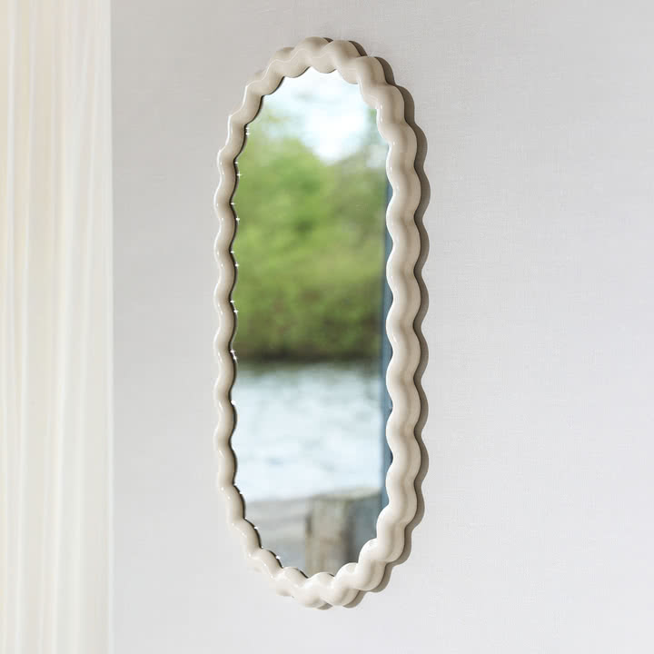 &klevering - Zigzag Spiegel 85 x 45 cm, off-white
