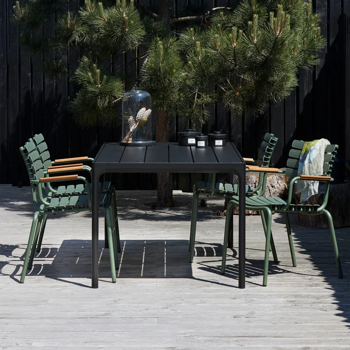 HOUE - Four Outdoor Tisch, 160 x 90 cm, schwarz