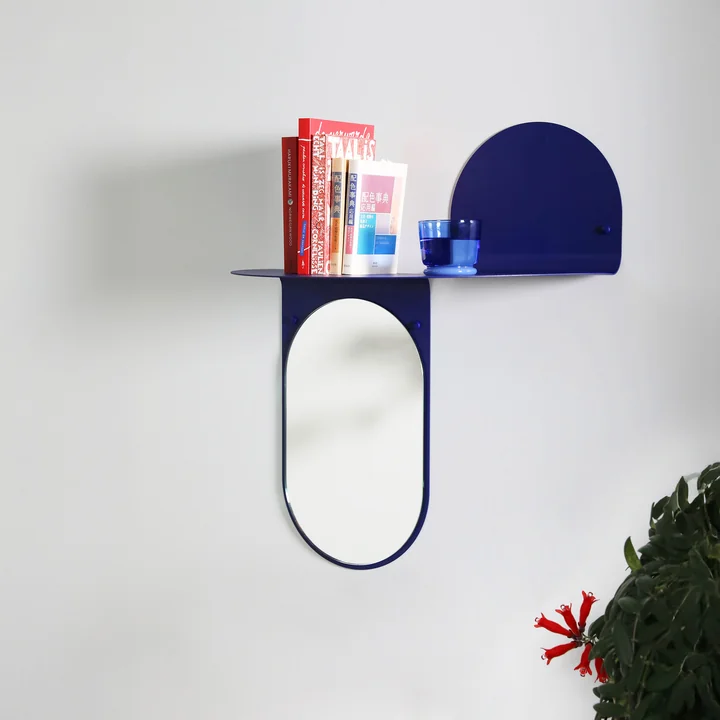 Flip Spiegel, 53 x 63 cm, blau von &klevering