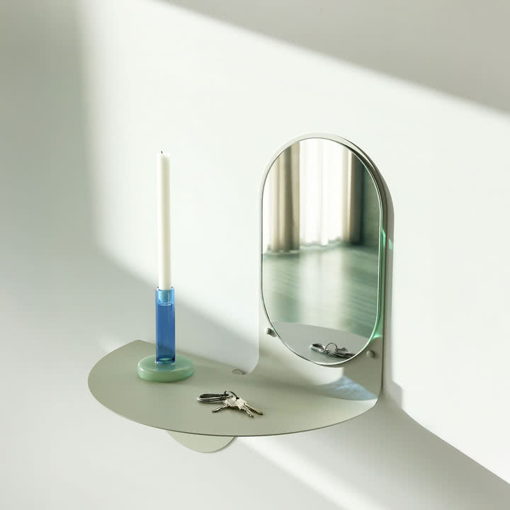  Flip Spiegel, 53 x 63 cm, grau von &klevering
