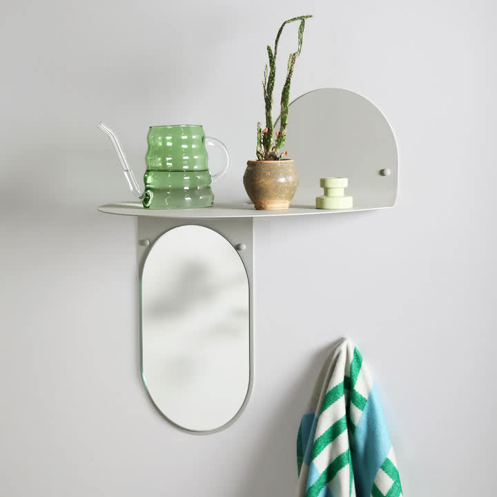  Flip Spiegel, 53 x 63 cm, grau von &klevering