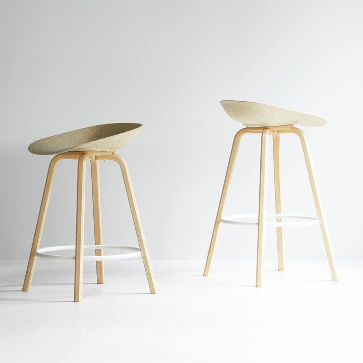 Normann Copenhagen - Mat Barhocker 65 cm und 75 cm, hemp / cream