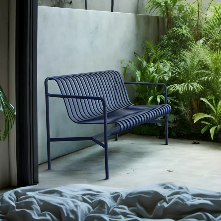 HAY - Palissade Dining Bench, deep blue (Exklusive Edition 2025)