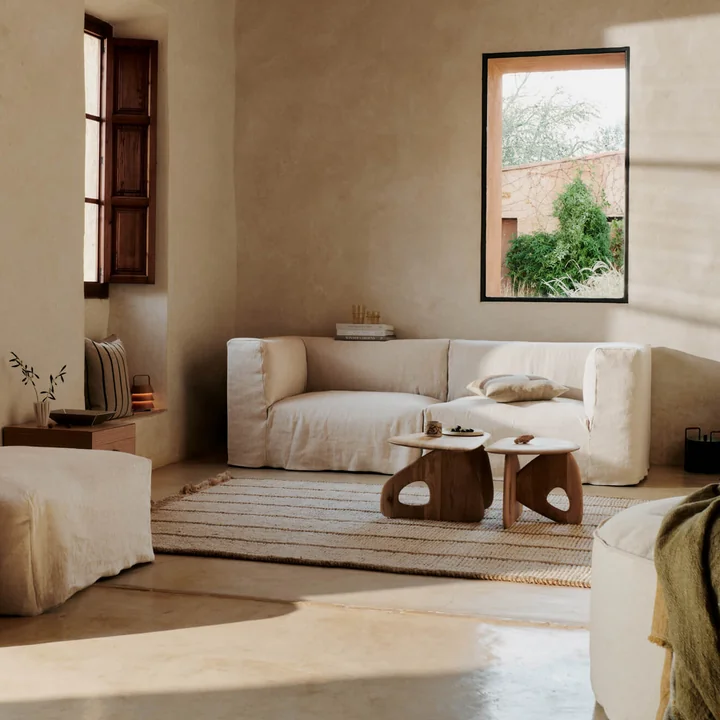 Ferm Living - Athens Stripes Teppich, 200 x 300 cm, natur / off-white