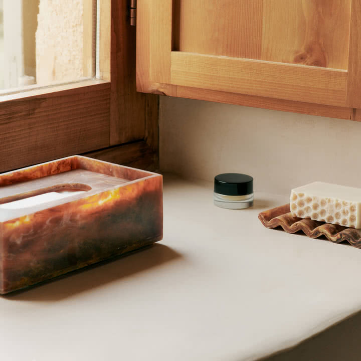 Ferm Living - Mist Kosmetiktücherbox, sugar kelp