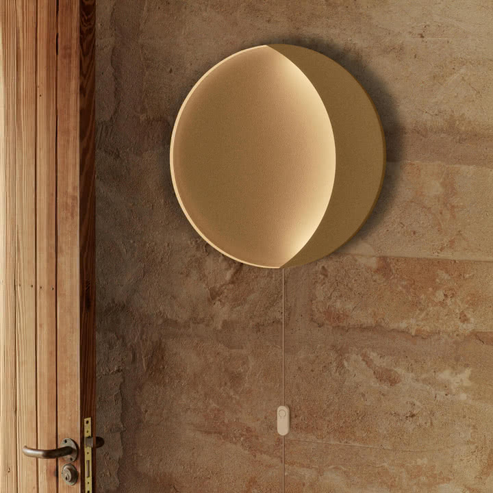 Ferm Living - Neba Wandleuchte, Ø 45,5 x H 3 cm, cashmere