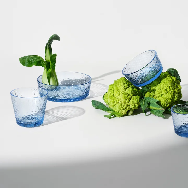 Iittala - Tundra Schalen und Gläser, aqua