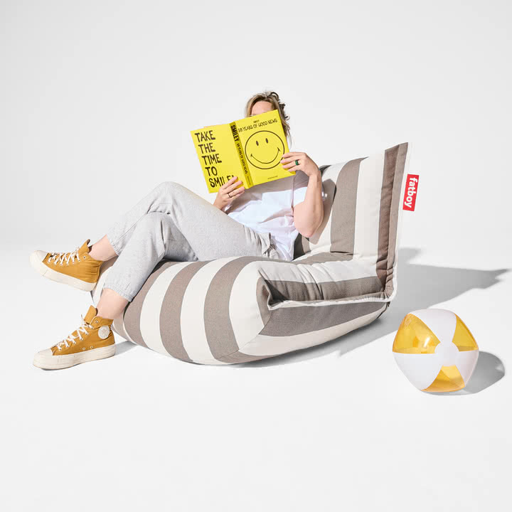 Fatboy - The Bonbaron Outdoor Lounge Sessel, kakao gestreift