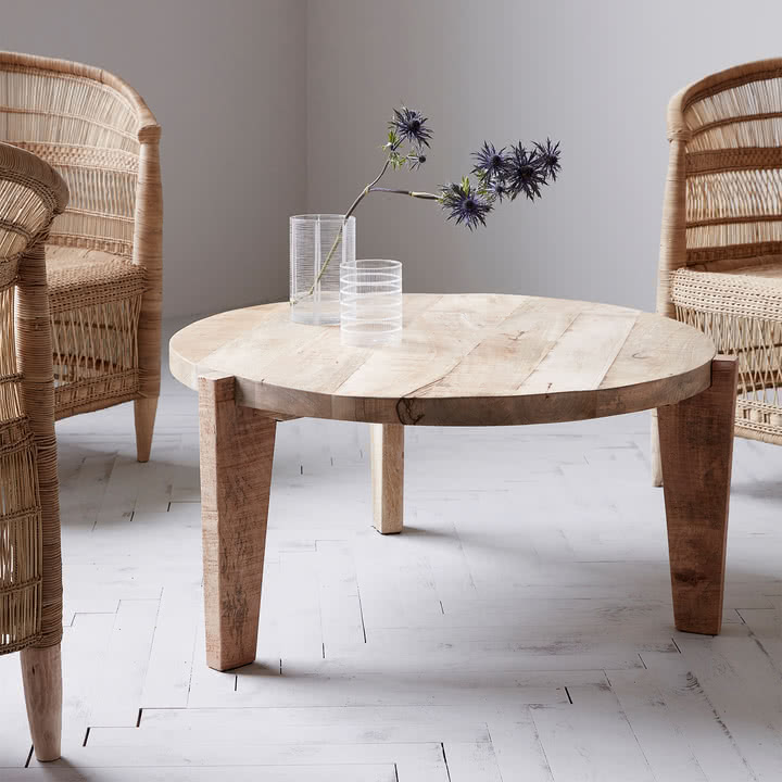 House Doctor - Bali Couchtisch, Ø 80 x H 40 cm, Mango natur