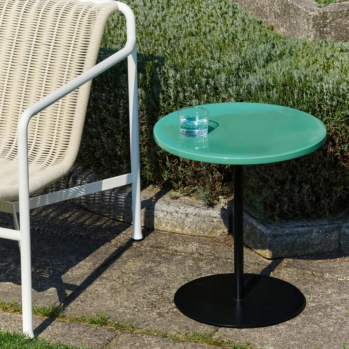 HAY - Pyro Beistelltisch, Ø 45 cm, schwarz / jade