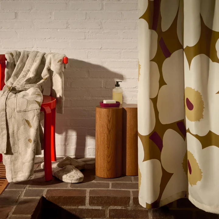 Marimekko - Unikko Badezimmer Accessoire Set, burgundy 