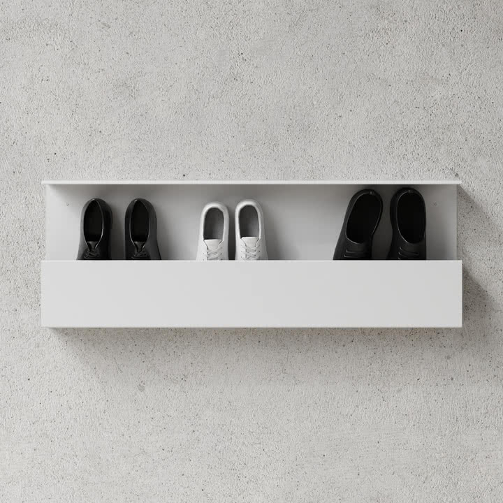 Nichba Design - Schuhregal, 35 x 100 cm, weiß