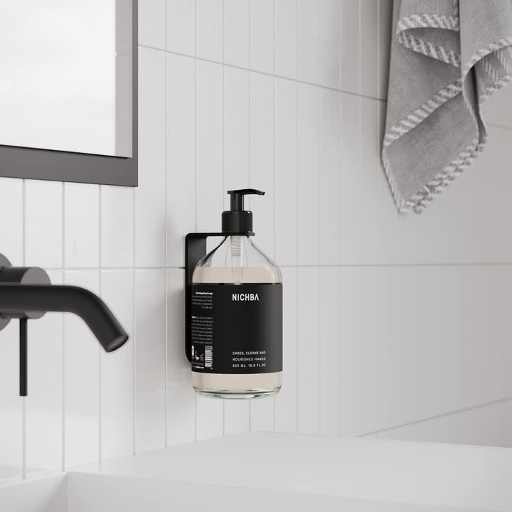 Nichba Design - Wandhalterung für Seife, schwarz