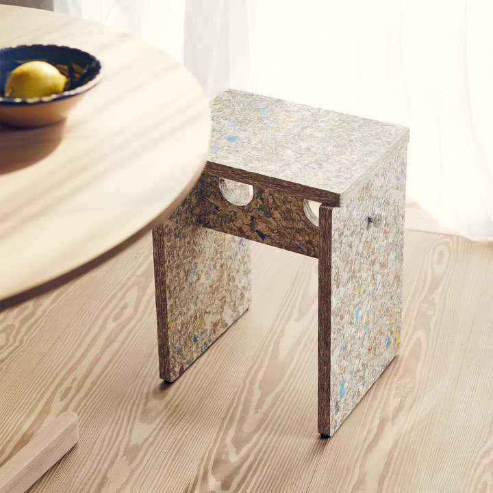 Form & Refine - Remake Hocker, H 45,5 cm, grau