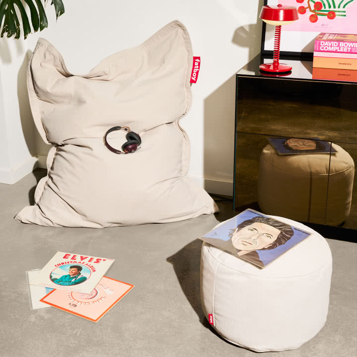 Fatboy - Recycelt Original Slim Cord Sitzsack mit Pouf