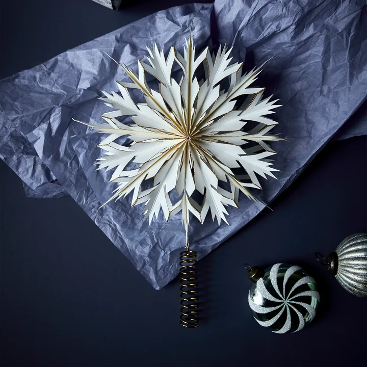 House Doctor - Alsta Weihnachtsbaumstern, Ø 25 cm, weiß / gold