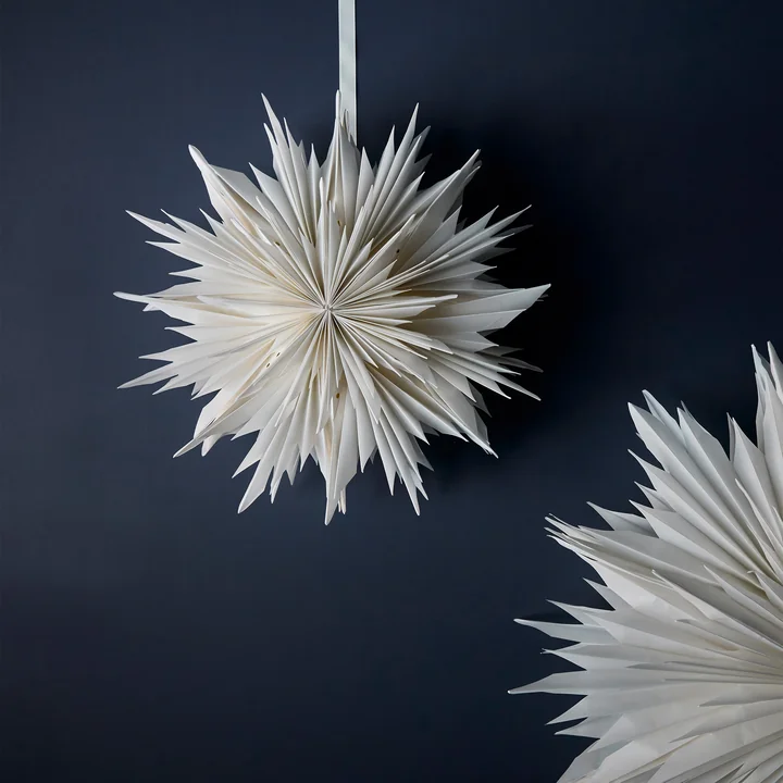 House Doctor - Dust Papier Weihnachtsstern, Ø 30 cm, off-white