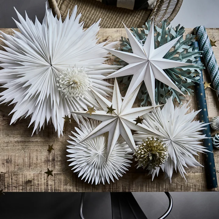 House Doctor - Dust Papier Weihnachtsstern, off-white