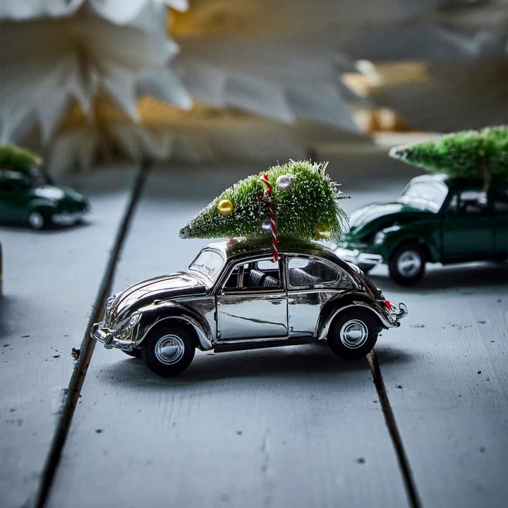 House Doctor - Xmas Cars Deko-Autos, 12,5 cm, silber