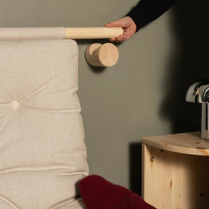 Karup - Hooked 135 Sofabett inkl. Bravo Matratze 135 x 200 cm, linen