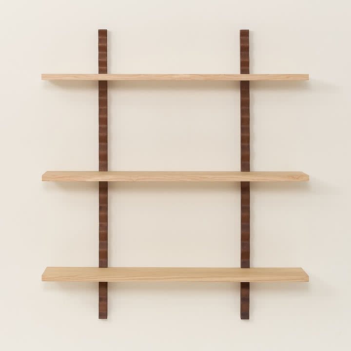 Nobodinoz x Heju - Wandregal 90 x 102 cm, Esche natur