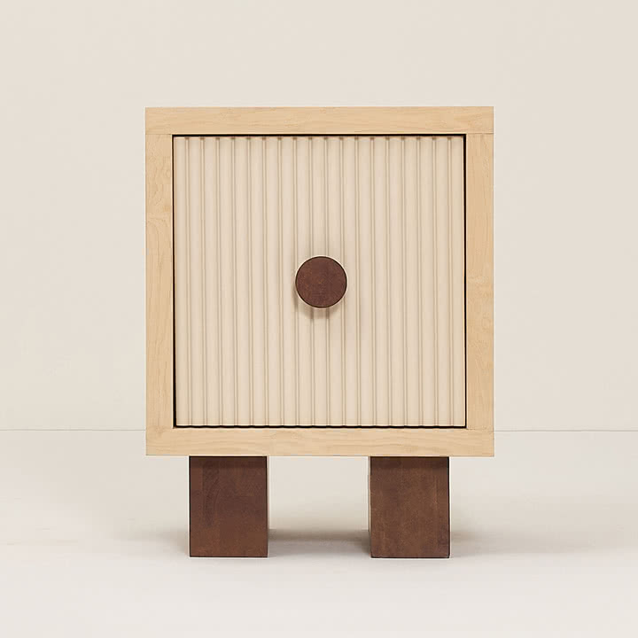Nobodinoz x Heju - Nachttisch H 52 cm, Esche natur