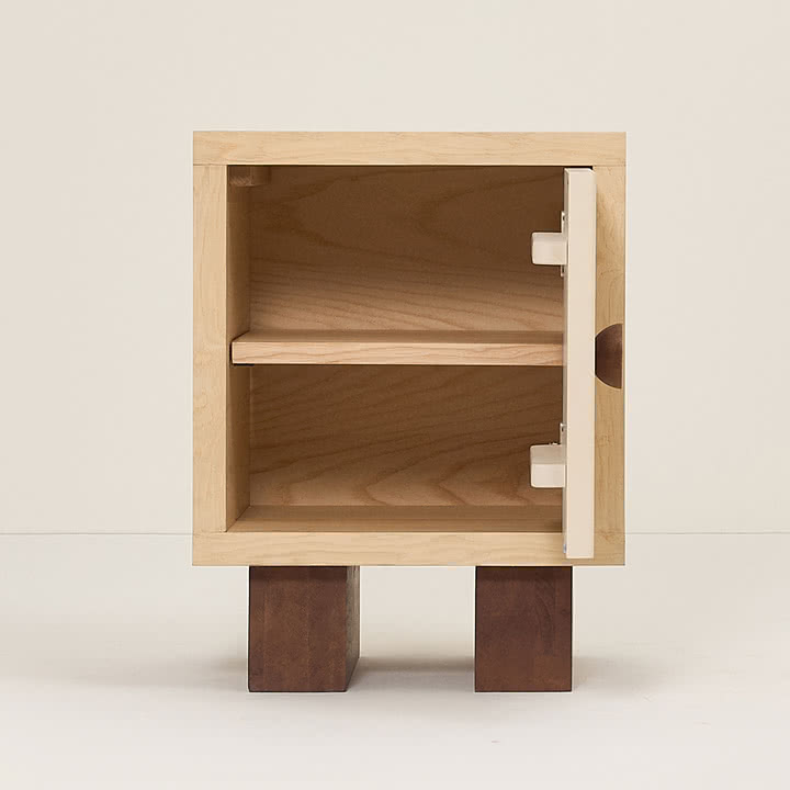 Nobodinoz x Heju - Nachttisch H 52 cm, Esche natur