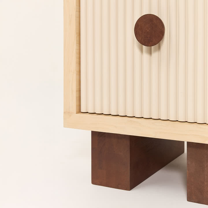 Nobodinoz x Heju - Nachttisch H 52 cm, Esche natur
