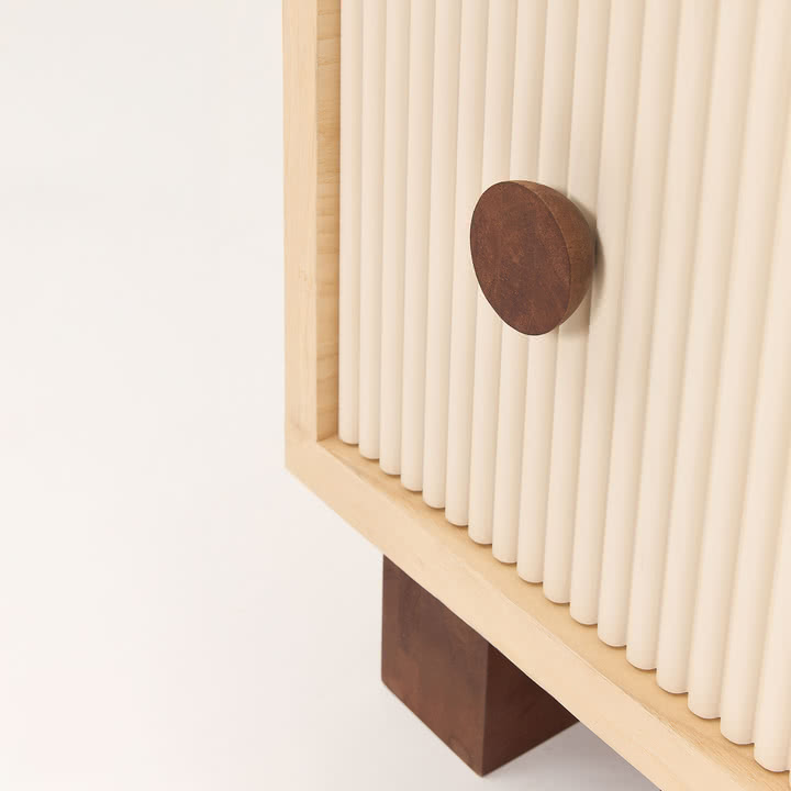Nobodinoz x Heju - Nachttisch H 52 cm, Esche natur