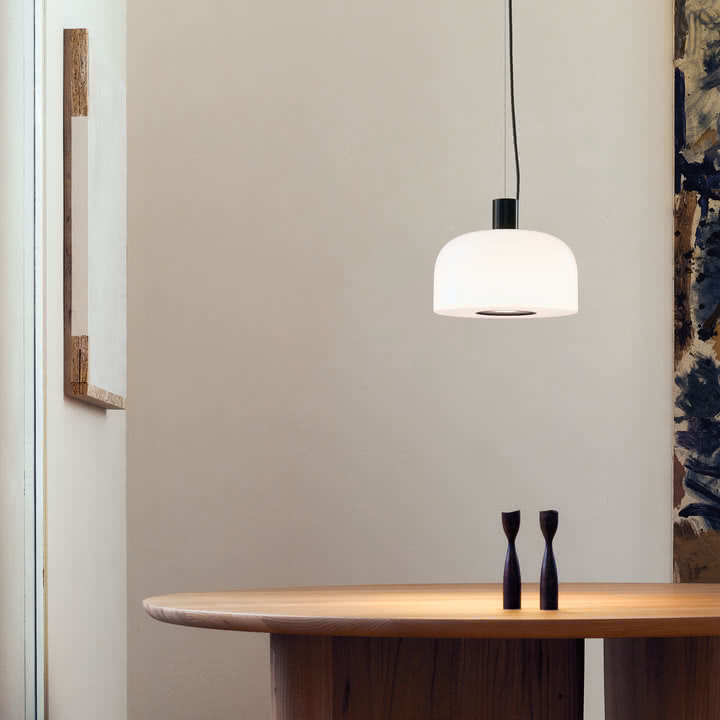 Flos - Bellhop S1 Glass Pendelleuchte, choko