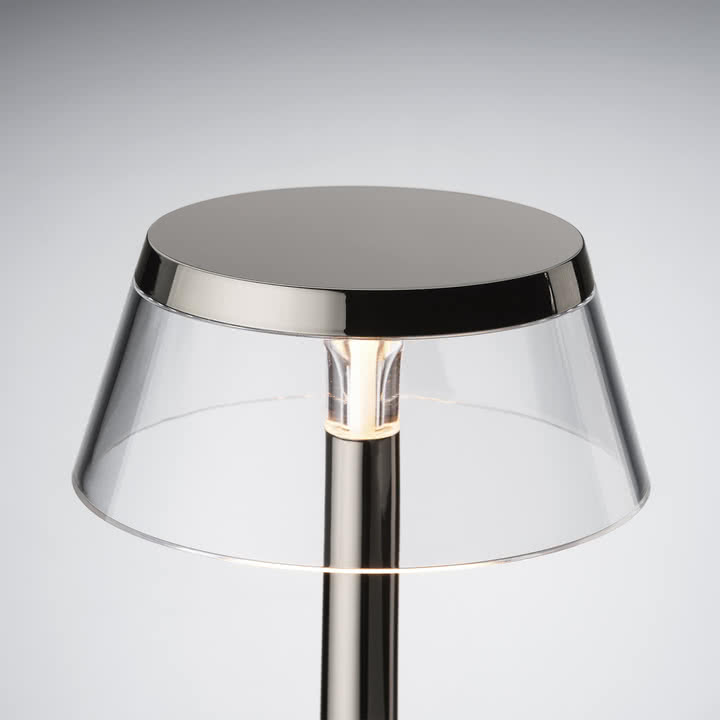 Flos - Bon jour Unplugged Akku-Tischleuchte, Color Tune, black chrome