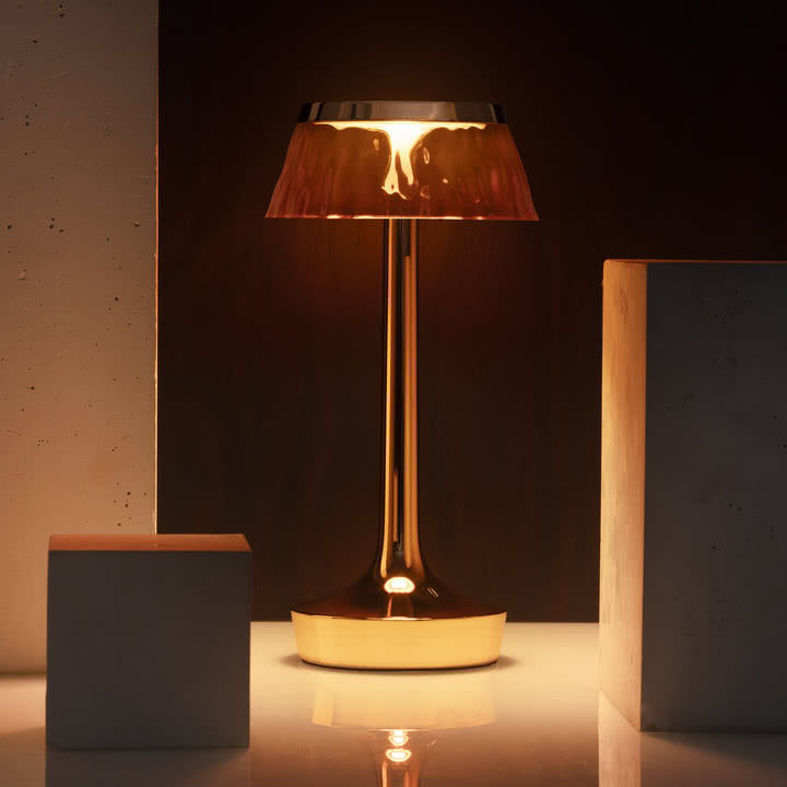 Flos - Bon jour Unplugged Akku-Tischleuchte, Color Tune, kupfer