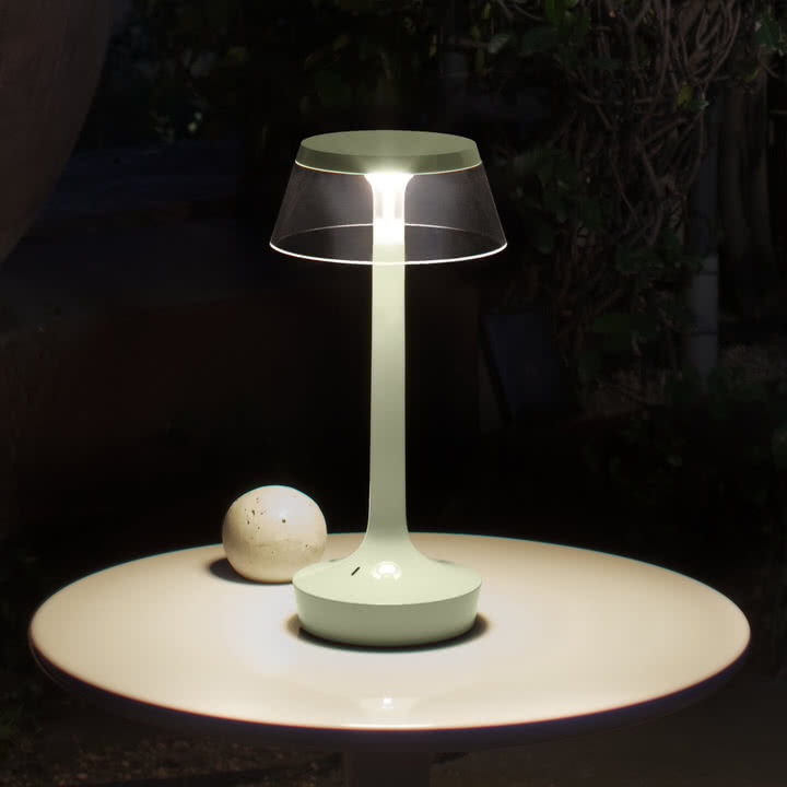Flos - Bon jour Unplugged Akku-Tischleuchte, Color Tune, fresh mint