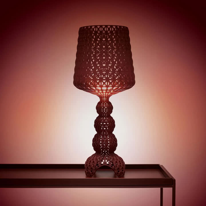 Kartell - Mini Kabuki LED Tischleuchte, burgunderrot