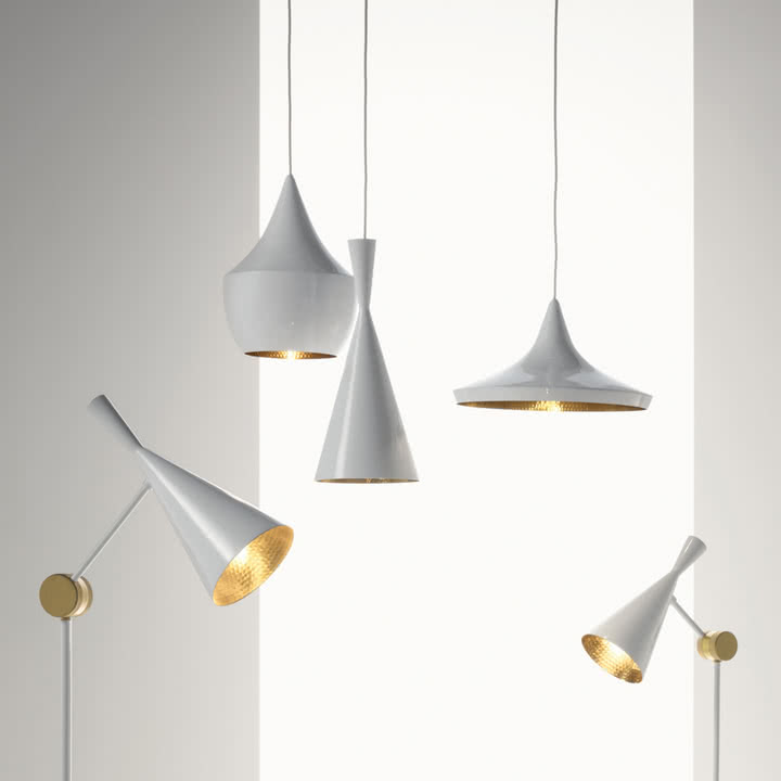 Tom Dixon - Beat Fat LED Pendelleuchte, weiß