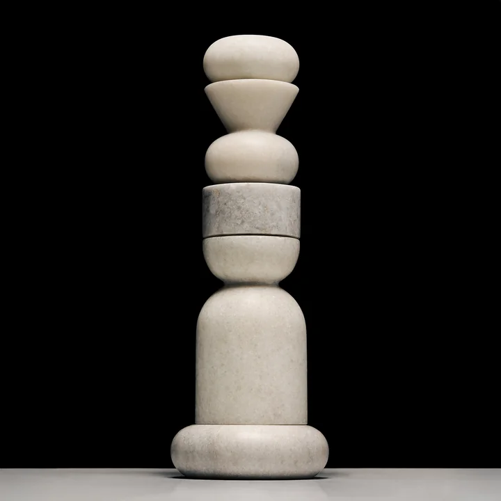 Tom Dixon - Stone Stacking Kerzenhalter, H 36 cm, weiß