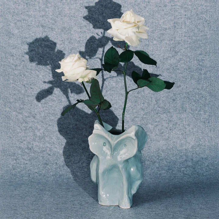 Serax - After Midnight Vase Owl S, hellblau