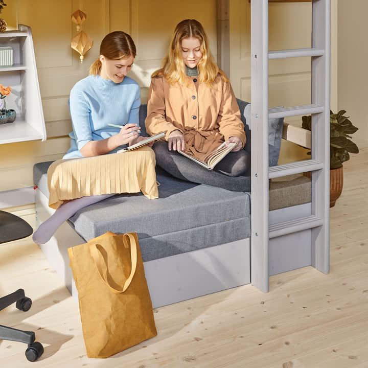 Flexa - Sleep Schaummatratze für White Casa Hochbett, grau