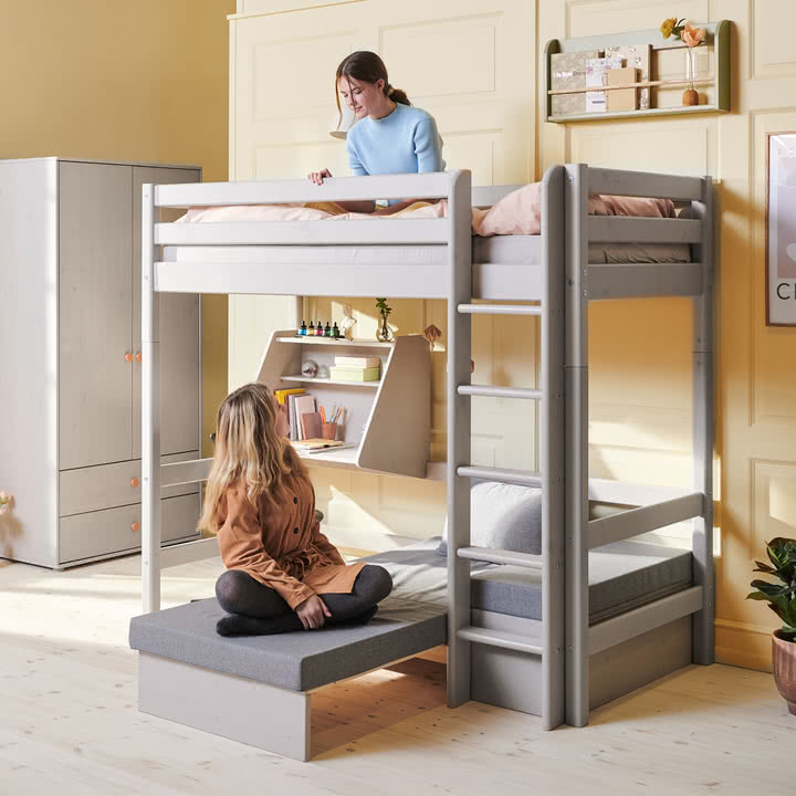Flexa - Sleep Schaummatratze für White Casa Hochbett, grau