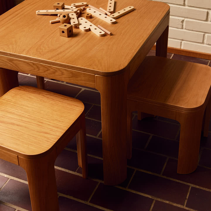 Flexa - Nova Kindertisch und Hocker, Eiche