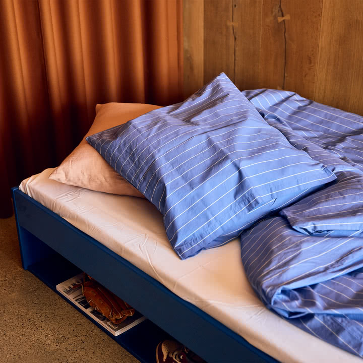 Flexa - Grow Doppelbett mit Regal, 120 x 200 cm, sapphire blue