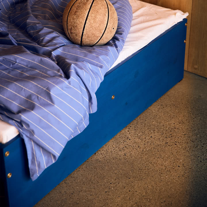Flexa - Grow Doppelbett mit Regal, 120 x 200 cm, sapphire blue