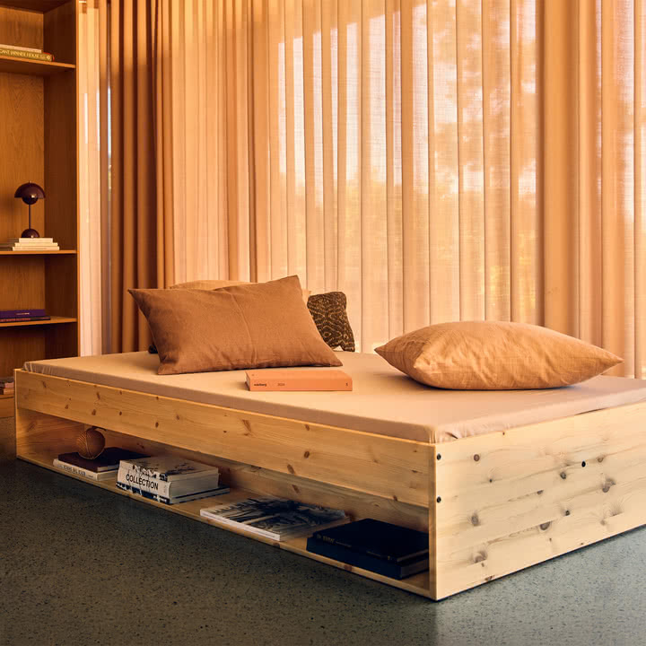 Flexa - Grow Doppelbett mit Regal, raw
