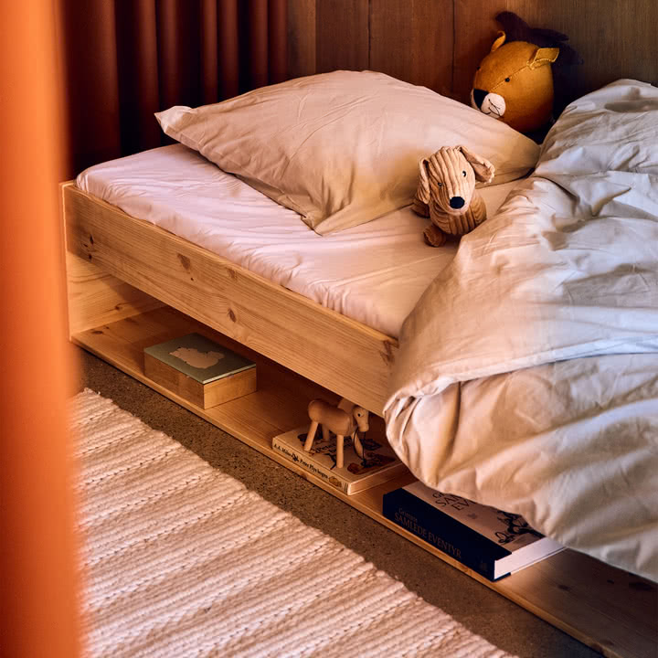 Flexa - Grow Doppelbett mit Regal, raw
