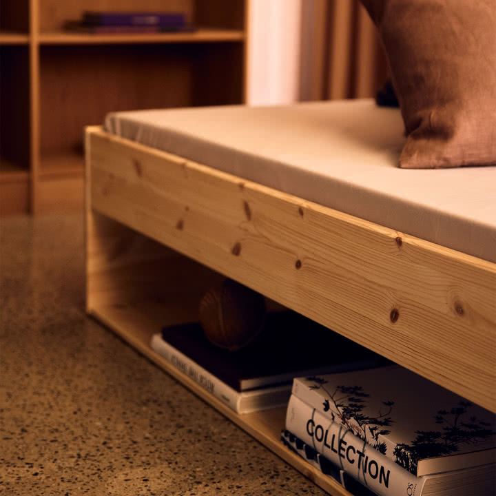 Flexa - Grow Doppelbett mit Regal, raw