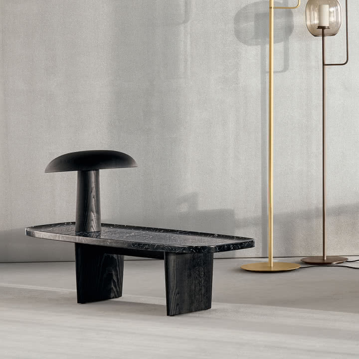ClassiCon - Matéria Beistelltisch, 110 x 39 cm, Marmor Nero Marquina / schwarz
