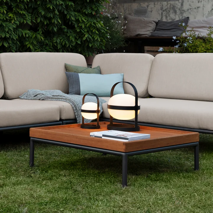 HOUE - LEVEL-LEVEL 2 Couchtisch, 81 x 81 cm, bambus / dunkelgrau